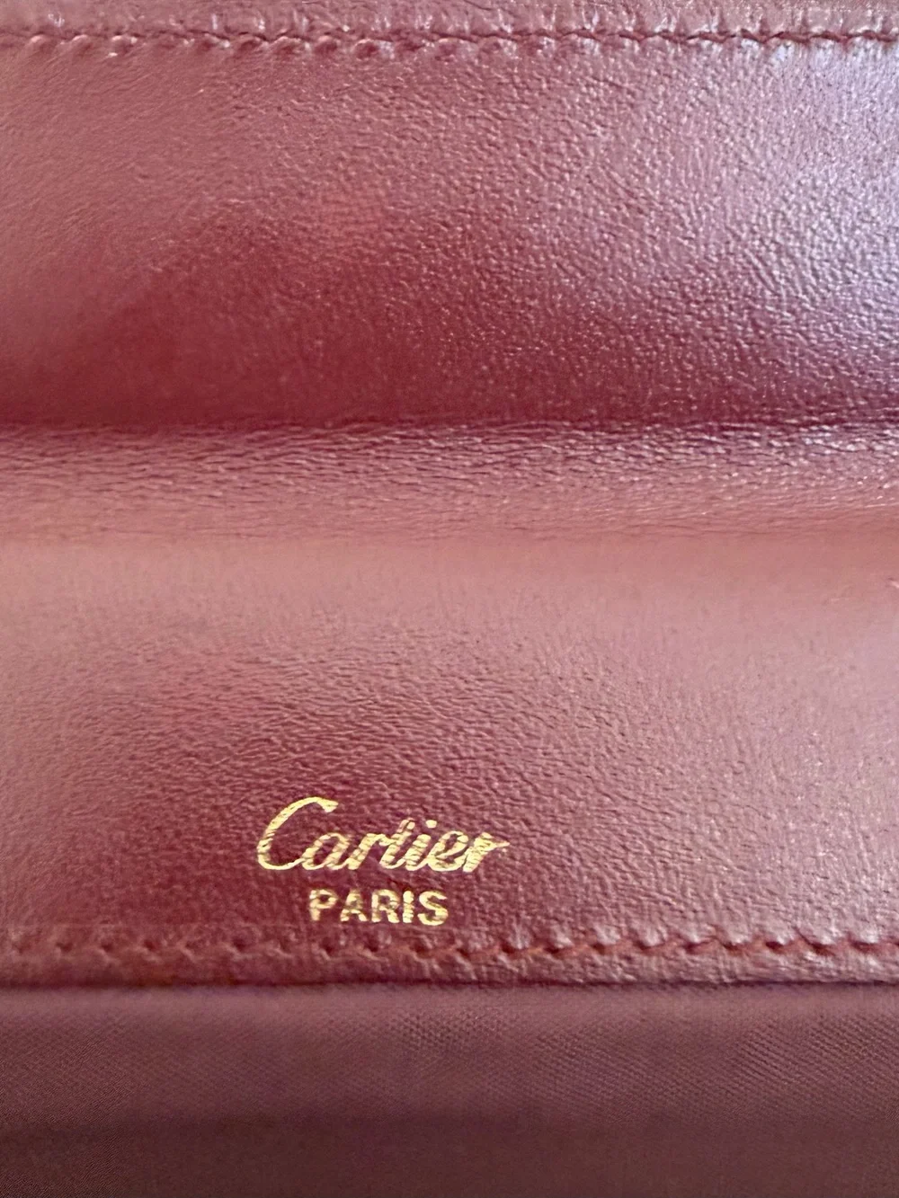 CARTIER Le Must de Cartier Clutch & Chain Shoulder Bag Double Snap Closure